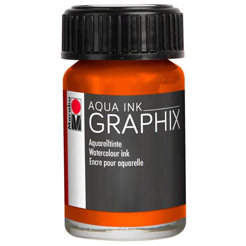 Marabu Aqua Ink 15 ml Turuncu Akrilik Boya - Sanat, Resim ve Hobi Boyası