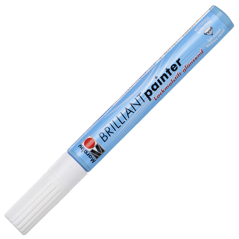 Marabu Brilliant Painter 070 Beyaz 2-4 mm Marker - Sanat, Çizim ve Boyama Kalemi