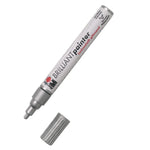 Marabu Brilliant Painter Gümüş 2-4 mm Marker - Metalik Sanatçı Çizim ve Dekorasyon Kalemi