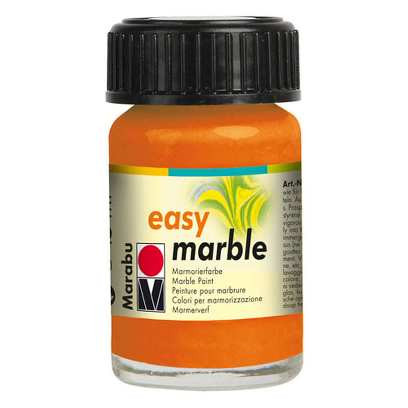 Marabu Easy Marble Turuncu Ebru Boyası 15 Ml. - Sanatsal Hobi ve Su Üstü Boyama Malzemesi