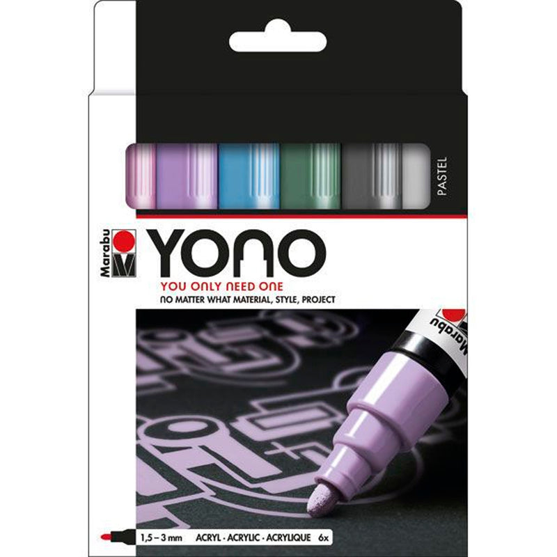 Marabu Yono Marker Set Pastel - Sanatsal Çizim ve Boyama Marker Kalemi