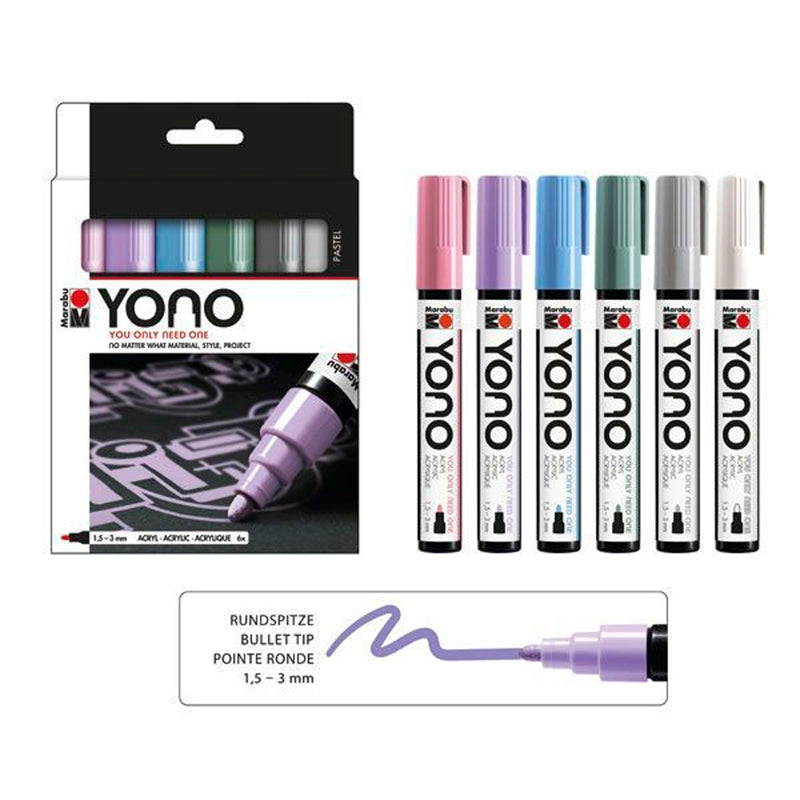 Marabu Yono Marker Set Pastel - Sanatsal Çizim ve Boyama Marker Kalemi