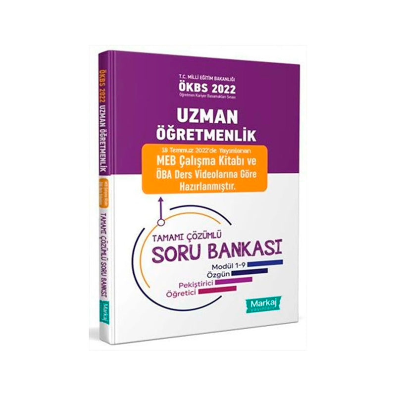 Markaj Yayınları 2022 ÖKBS Uzman Öğretmenlik Tamamı Çözümlü Soru Bankası