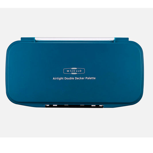 Mijello Airtight Double Decker 40 Bölümlü Sulu Boya Paleti - Profesyonel Sanatçı ve Renk Karıştırma Paleti