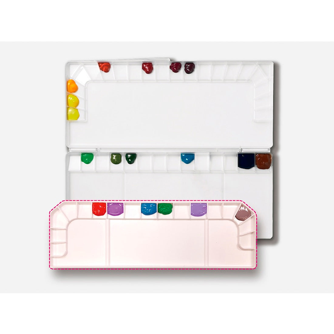 Mijello Bulletproof Glas 36 Bölmeli Cam Palet - Profesyonel Sanatçı Boya Karıştırma Paleti