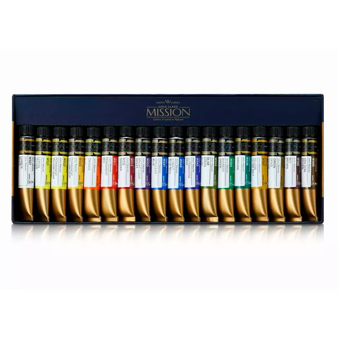 Mijello Gold Class 7 ml 18'li Tüp Sulu Boya - Profesyonel Sanatsal Resim Seti