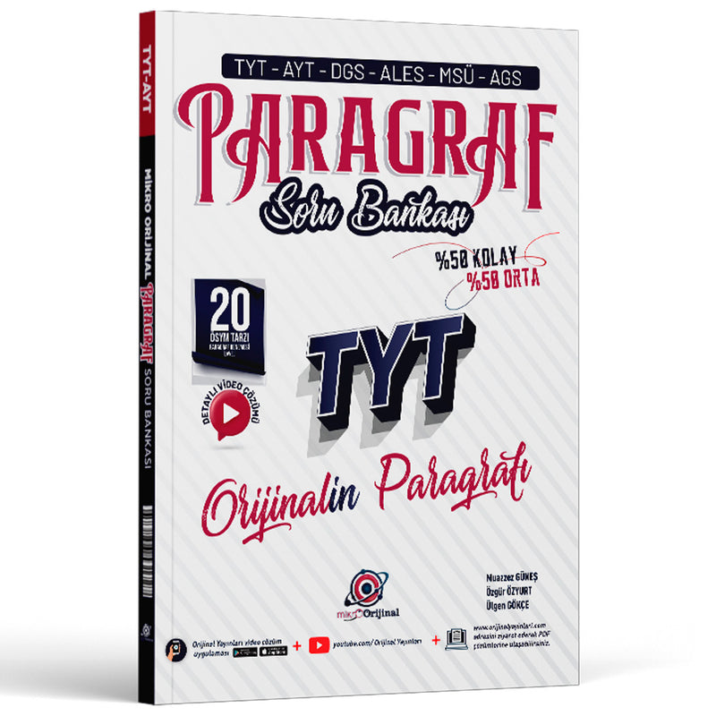 Mikro Orijinal Yayınları Tyt Paragraf Soru Bankası