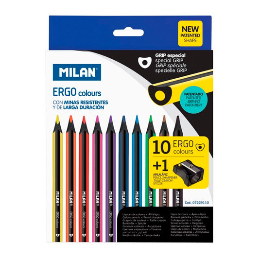 Milan Ergo Grip 10'lu Kuru Boya Kalemi 07229110