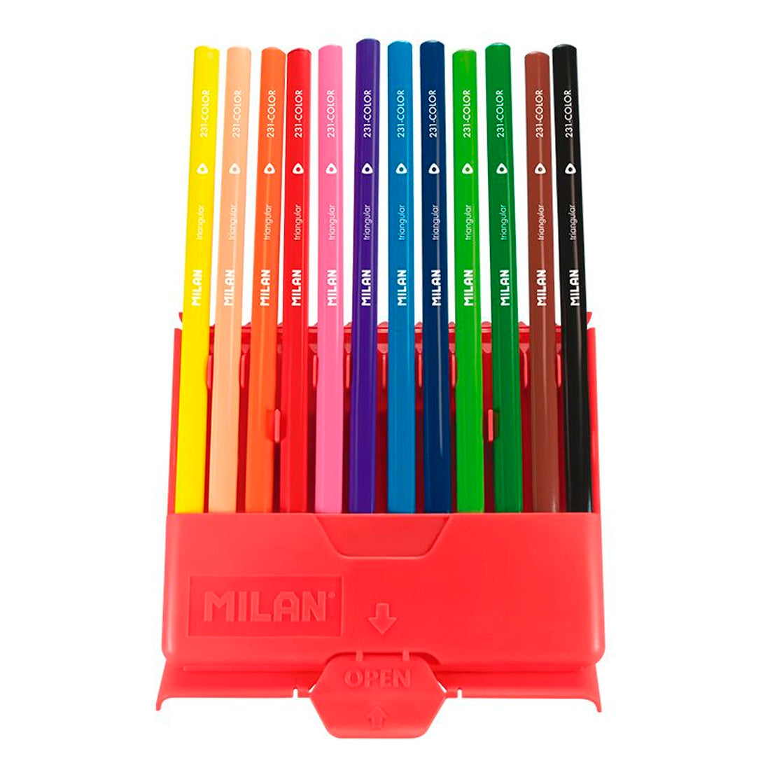 Milan Plastik Kutu Üçgen 12 Li Kuru Boya 0729312