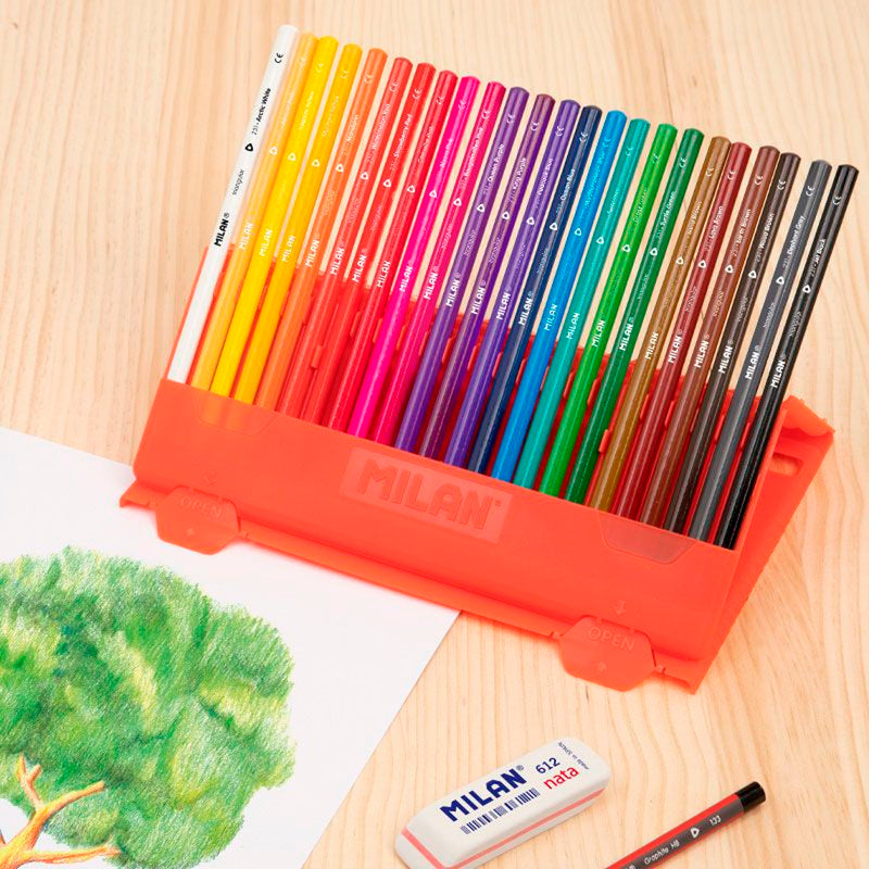 Milan Plastik Kutulu 24 Lü Kuru Boya Kalemi 729324