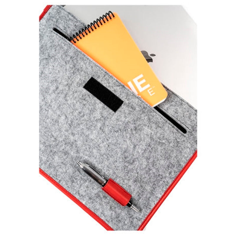 Minbag Aba Keçe Kırmızı Gri Unisex Laptop Çantası