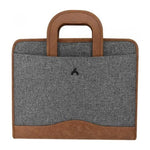 Minbag Exculısıve Gizli Saplı Çift Fermuarlı Koyu Gri Evrak Çantası