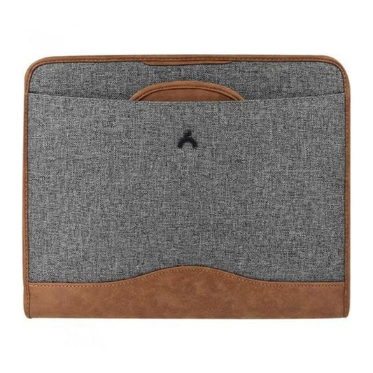 Minbag Exculısıve Gizli Saplı Çift Fermuarlı Koyu Gri Evrak Çantası