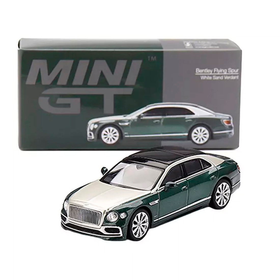 Mini Gt  Bentley Flying Spur White Sand Verdant 1/64 Mgt00867-Bl