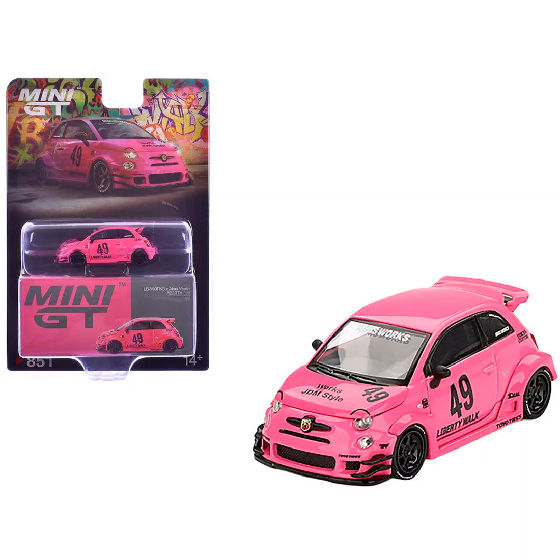Mini Gt Jlb-Works X Abas Works Abarth 595 Pink 1/64