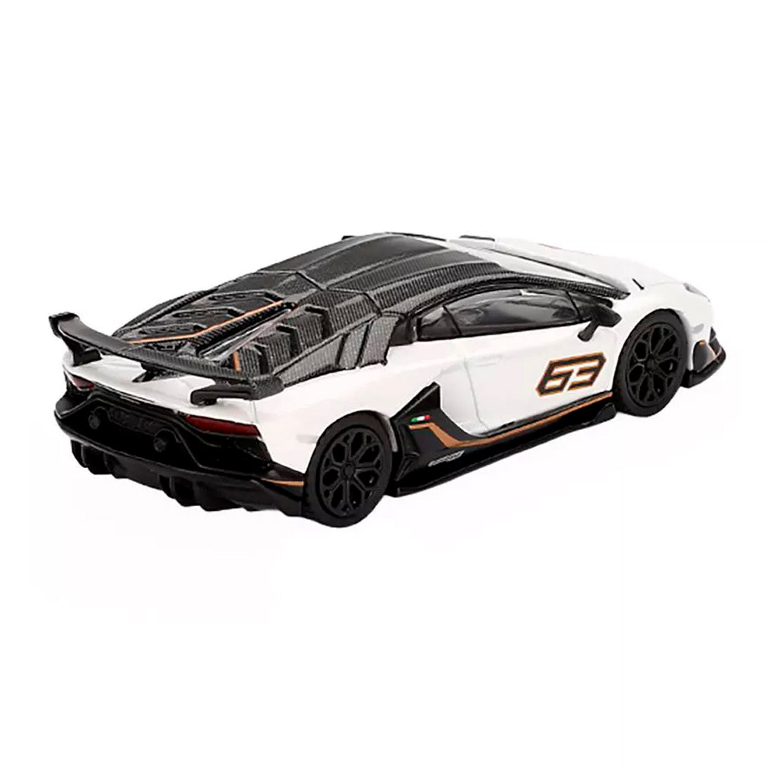 Mini Gt Lamborg+B49ini Aventador Svj 63 Bianco Asopo 1/64