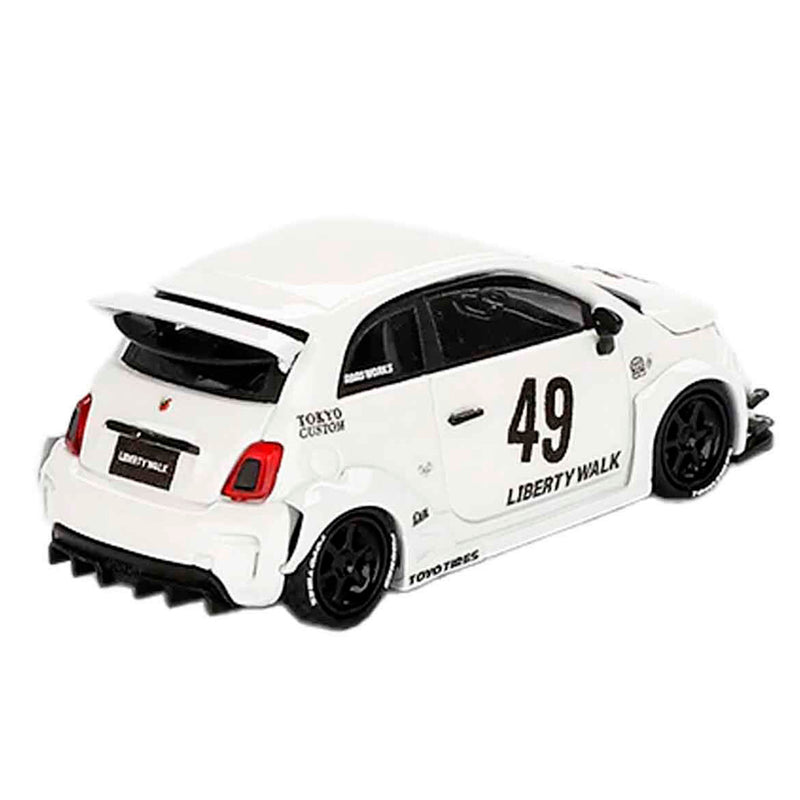 Mini Gt  Lb Works X Abas Works Abarth 595 Gara White 1/64 Mgt00809-Bl