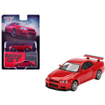 Mini Gt Nissan Skyline Gt-R(R34) V-Spec Active Red 1/64