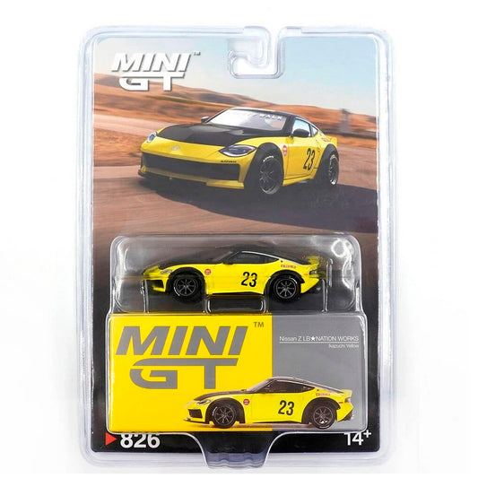 Mini Gt Nissan Z Lb Nation Works Ikazuchi Yellow Mgt00826-Bl