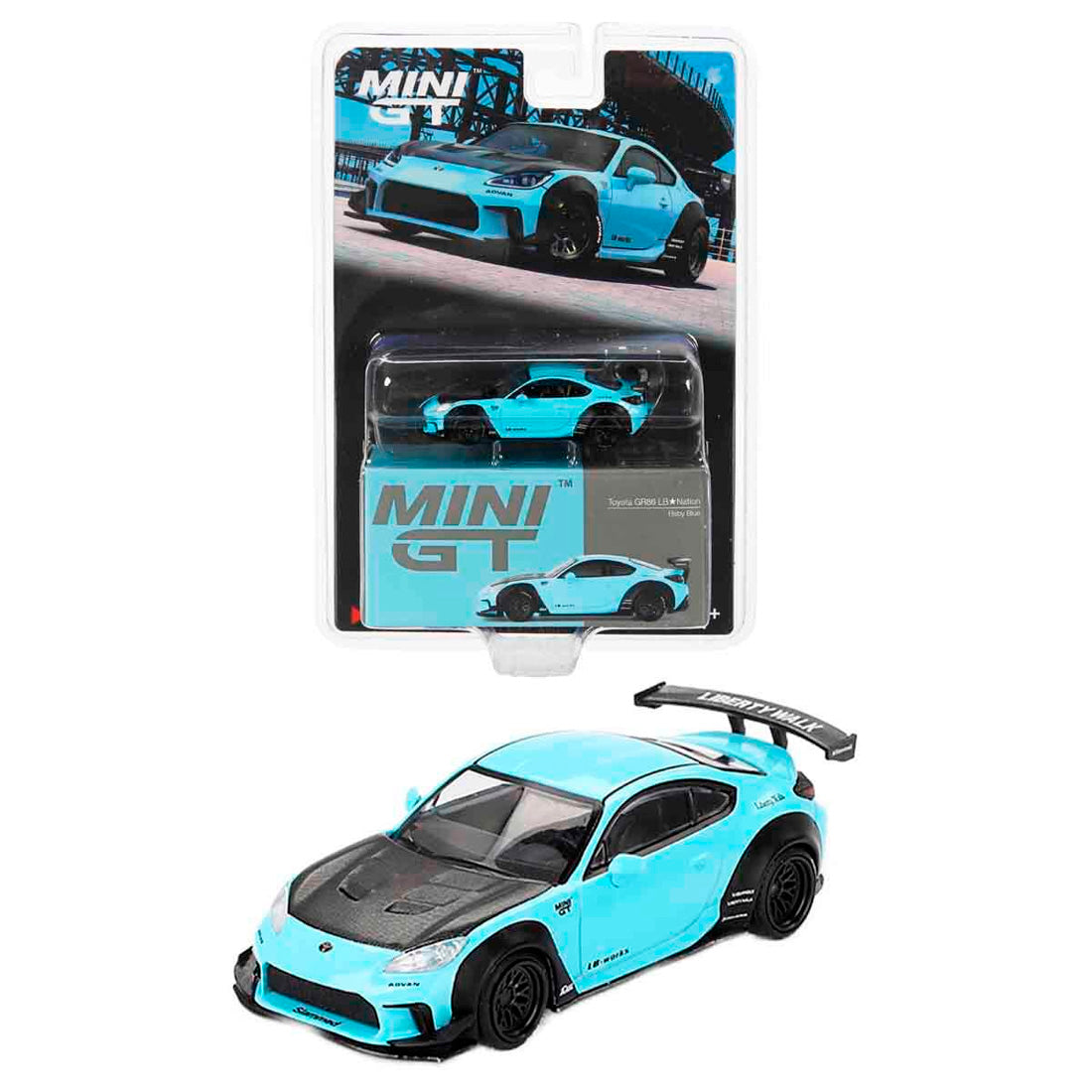 Mini Gt  Toyota Gr86 Lb Nation Baby Blue 1/64 Mgt00873-Bl