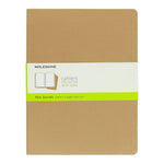 Moleskine Cahier XL Kraft Kahve Çizgisiz Not Defteri 3'lü Set - Eskiz ve Tasarım İçin