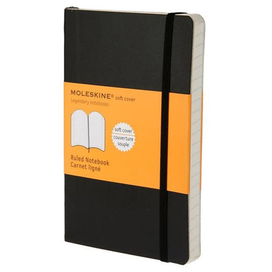 Moleskine Large Siyah Yumuşak Kapak Çizgili Defter 192 Sayfa - Not Tutma, Planlayıcı ve Okul Defteri
