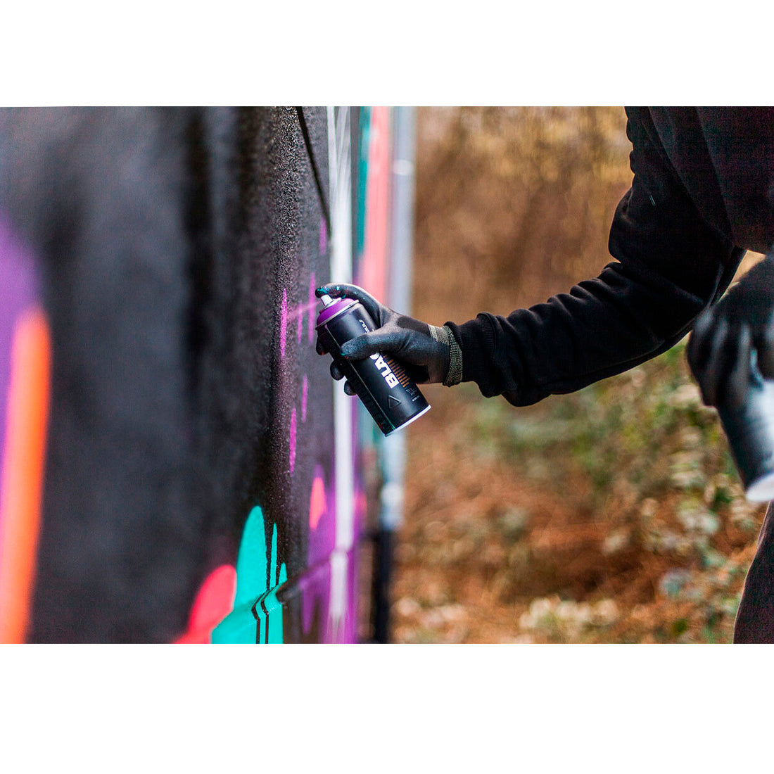 Montana Black 9001 Black 400 ml Sprey Boya - Profesyonel Grafiti, Sanat ve Hobi Boyası