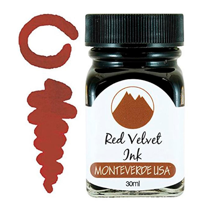 Monteverde Kırmızı Kadife 30 ml Mürekkep - Dolma Kalem ve Kaligrafi İçin