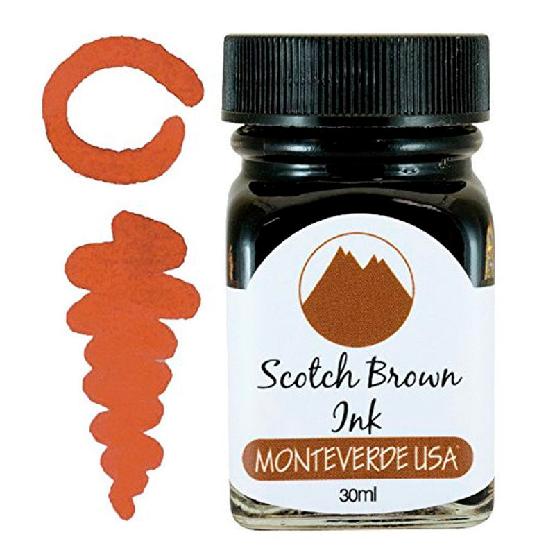 Monteverde Scotch Kahverengi 30 ml Mürekkep - Dolma Kalem ve Kaligrafi İçin Akıcı Yazım