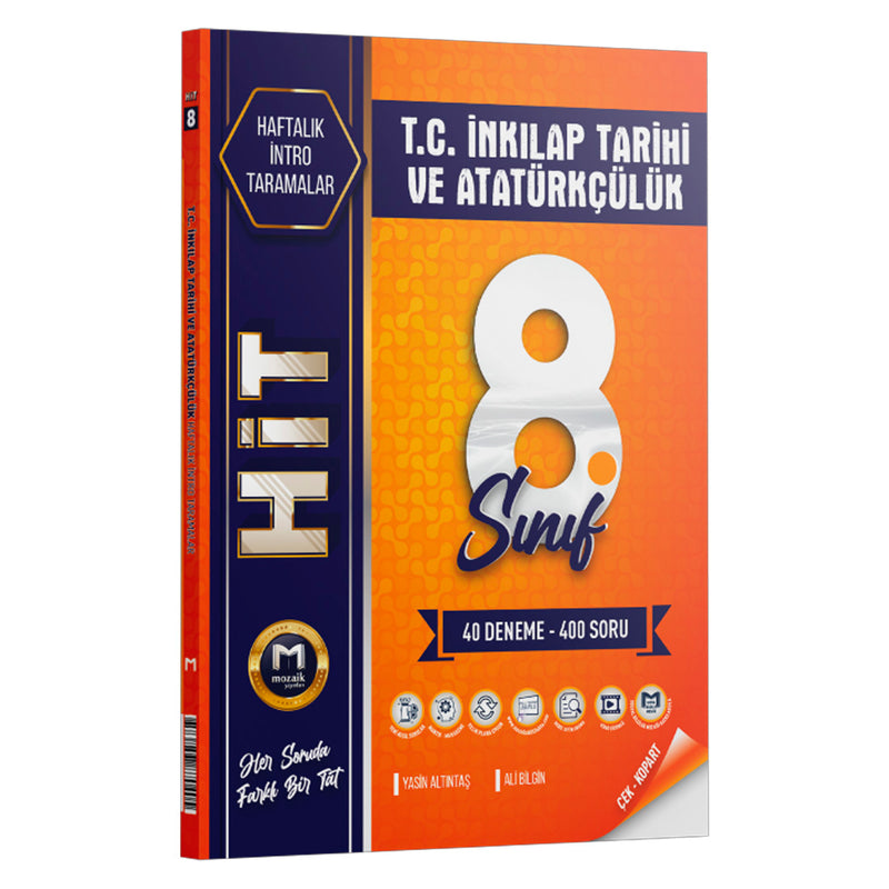 Mozaik Yayınları 8. Sınıf T.C. İnkılap Tarihi ve Atatürkçülük İntro Hıt 40 Deneme
