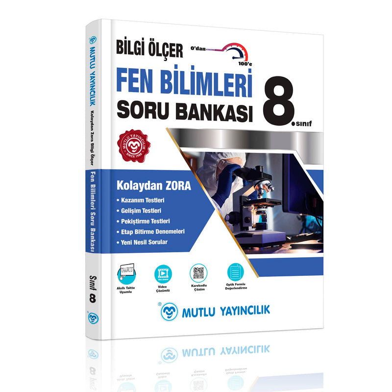 Mutlu Yayınları 8.Sınıf Bilgi Ölçer Fen Bilimleri Soru Bankası