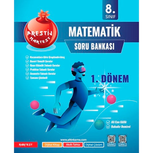 Nartest Yayınları 8. Sınıf 1. Dönem Matematik Mavi Seri Tekrar Kitabı