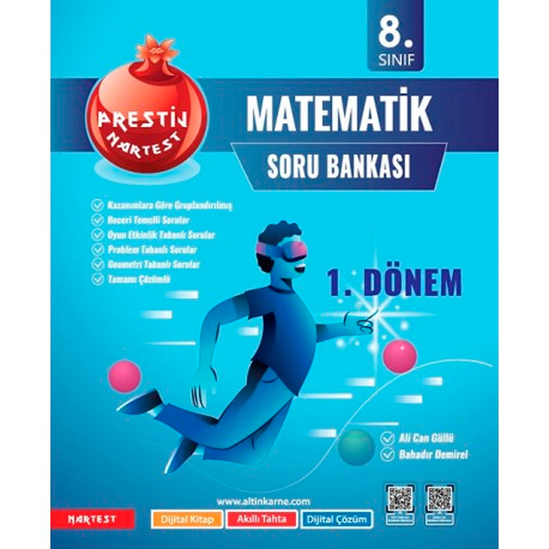 Nartest Yayınları 8. Sınıf 1. Dönem Matematik Mavi Seri Tekrar Kitabı