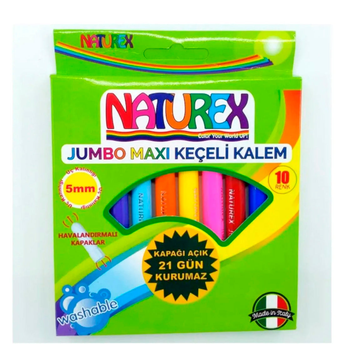 Naturex Jumbo Maxi 10'lu Keçeli Kalem