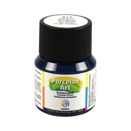Nerchau Mavi Yeşil 20 ml Porselen Boya - Hobi, Sanatsal ve Dekorasyon Boyası