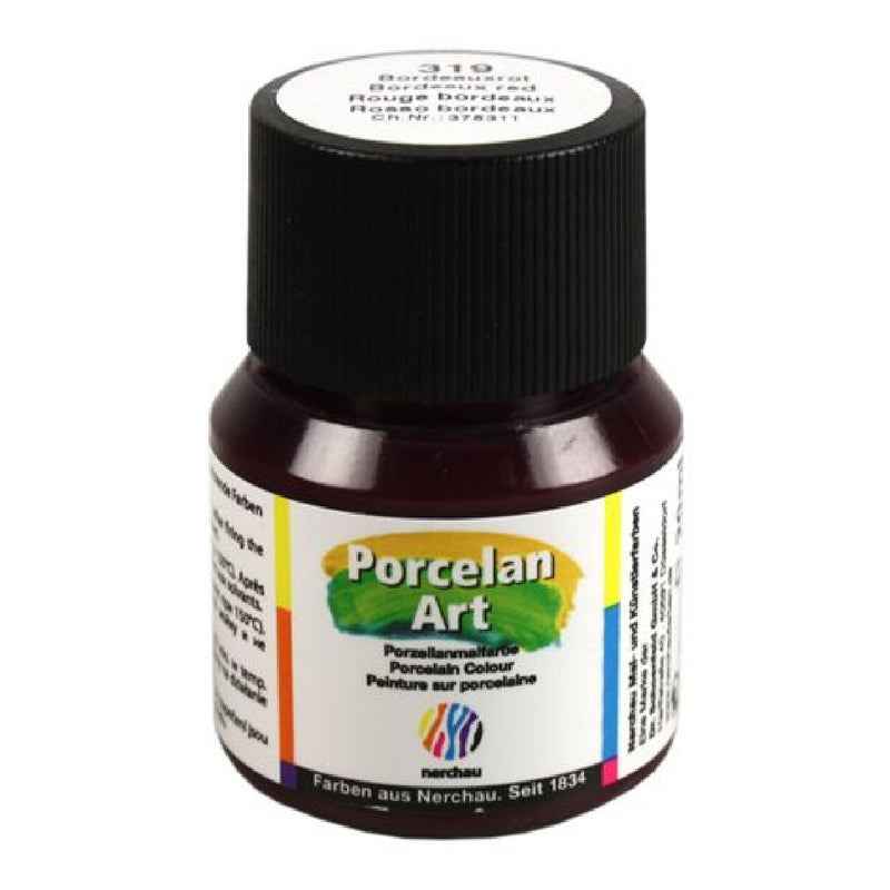 Nerchau Bordo 20 ml Porselen Boyası - Hobi, El Sanatları ve Dekorasyon Boyası