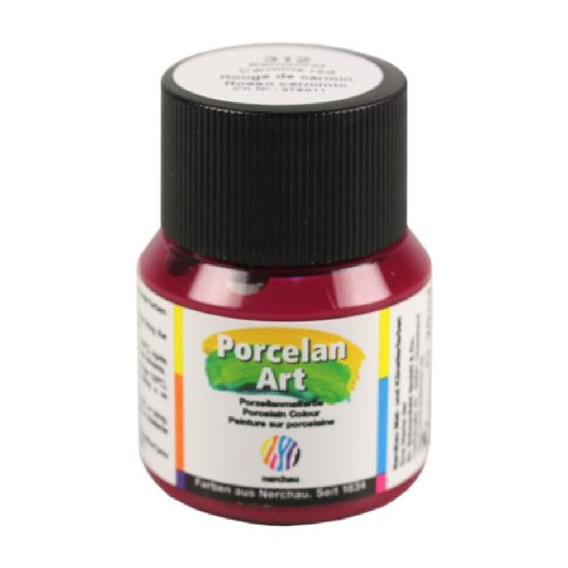 Nerchau Karmen Kırmızısı 20 ml Porselen Boyası - Hobi, El Sanatları ve Fırınlanabilir Seramik Boyası
