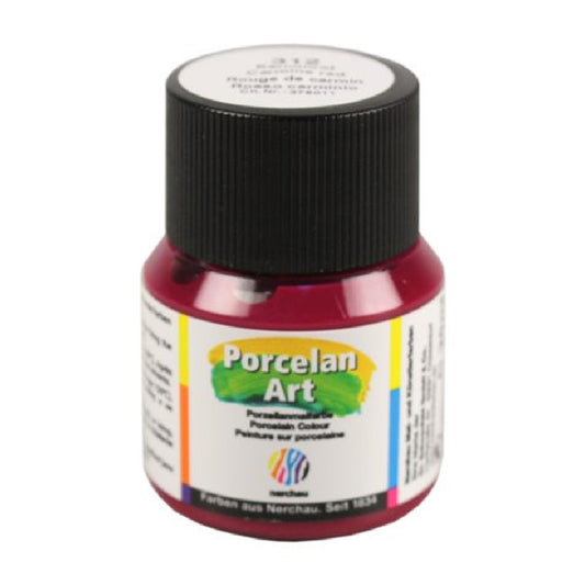 Nerchau Karmen Kırmızısı 20 ml Porselen Boyası - Hobi, El Sanatları ve Fırınlanabilir Seramik Boyası