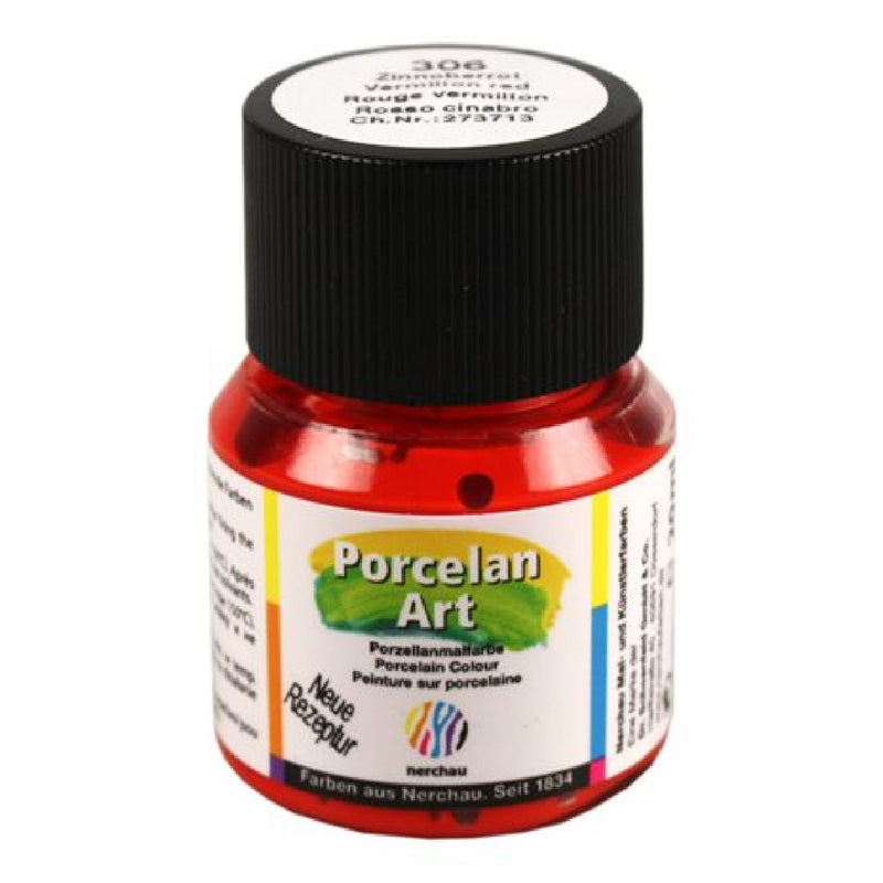 Nerchau Vermilion 20 ml Porselen Boyası - Hobi ve Dekorasyon İçin Sanatsal Boya