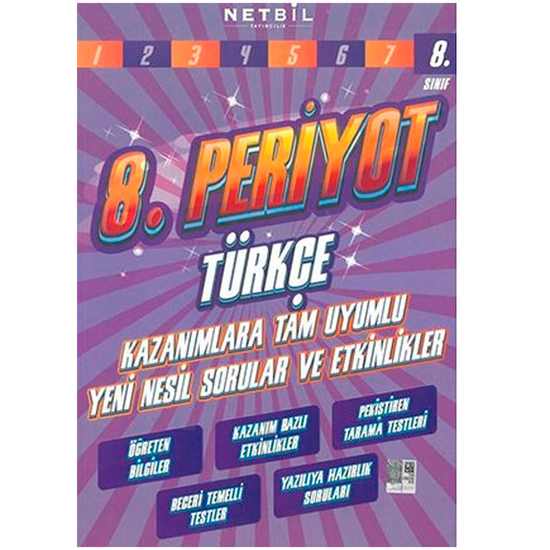 Netbil Yayınları 8.Sınıf Periyot Türkçe Etkinlikli Soru Bankası