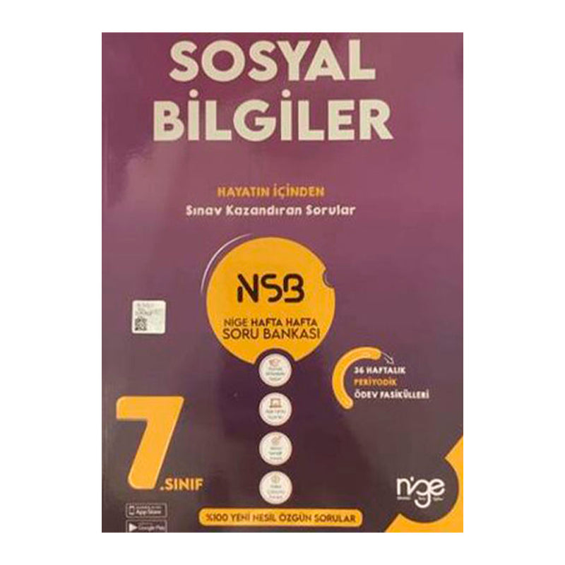 Nige Yayınları 7.Sınıf Sosyal Bilimler Hafta Soru Bankası