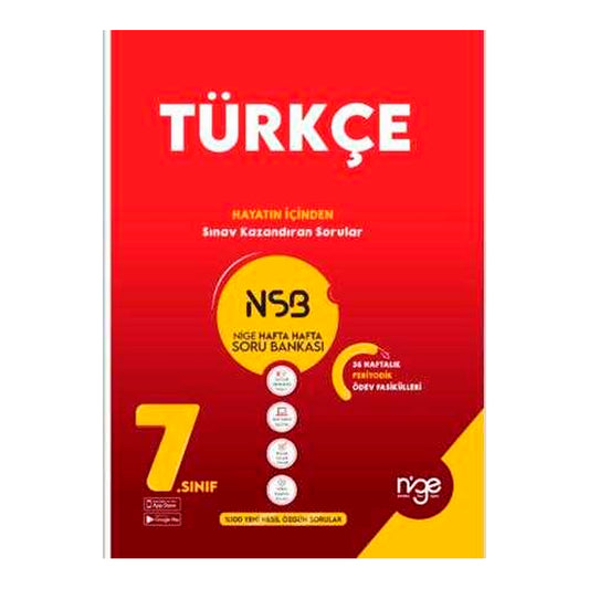 Nige Yayınları 7.Sınıf Türkçe Hafta Hafta Soru Bankası