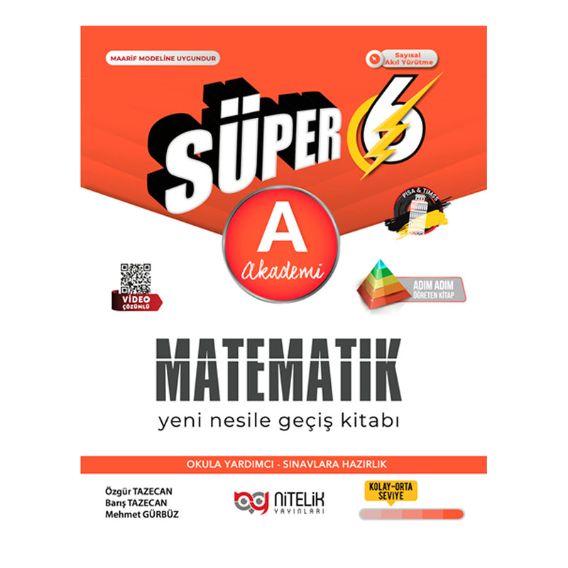 Nitelik Yayınları 6. Sınıf Süper Matematik (A) Soru Kitabı Yeni Nesile Geçiş