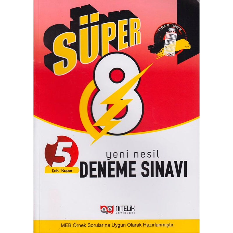 Nitelik Yayınları 8. Sınıf Süper 5 Deneme Sınavı