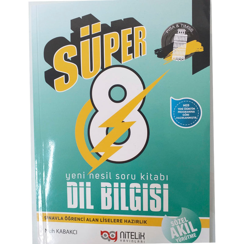 Nitelik Yayınları 8. Sınıf Yeni Nesil Süper Dil Bilgisi Soru Kitabı
