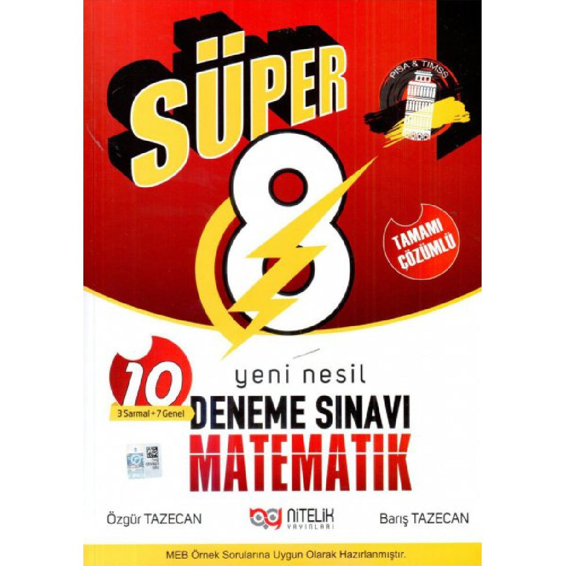 Nitelik Yayınları 8. Sınıf Yeni Nesil Süper Matematik Tamamı Çözümlü Deneme Sınavı