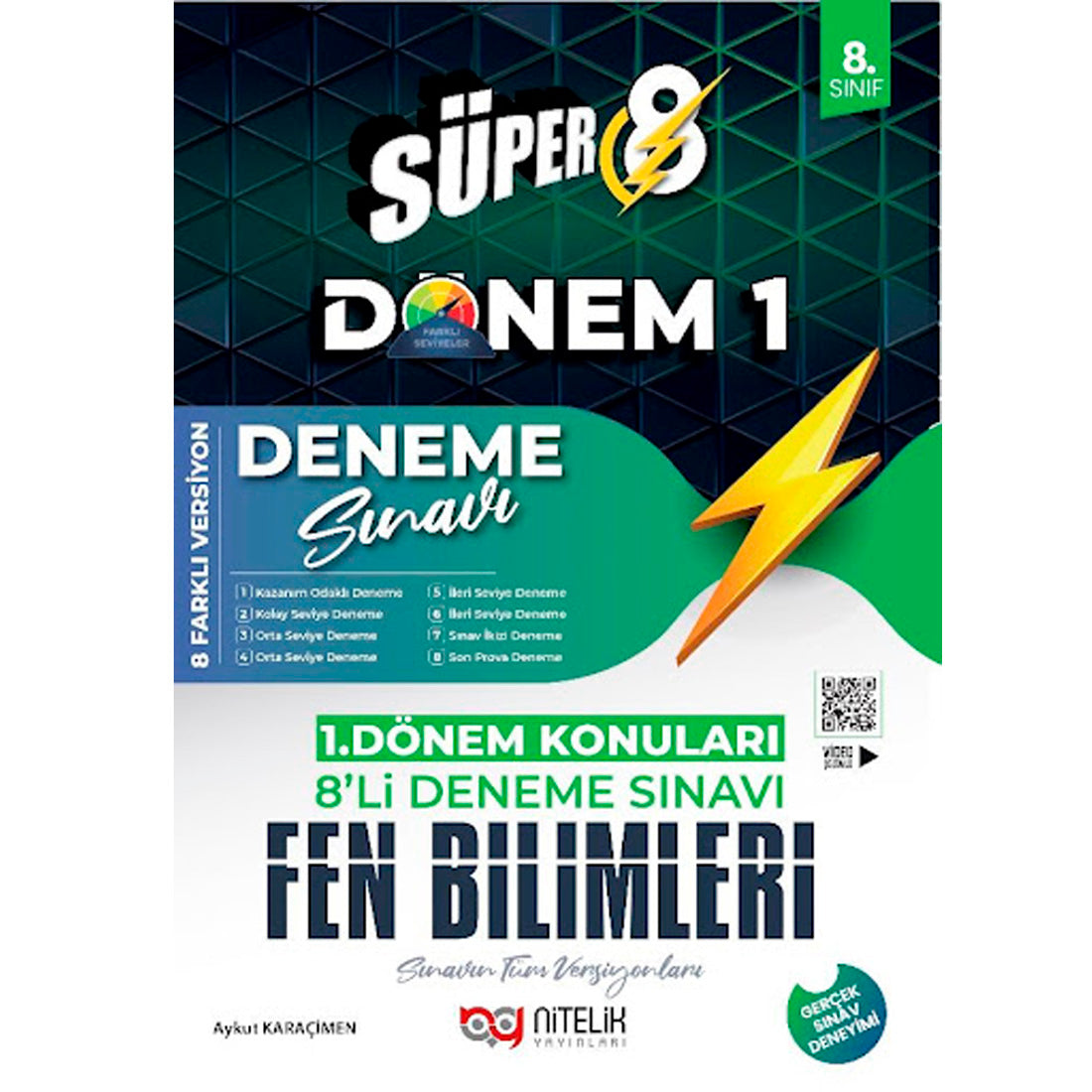 Nitelik Yayınları Fen Bilimleri 8.Sınıf 1.Dönem Süpe 8'li Deneme Sınavı