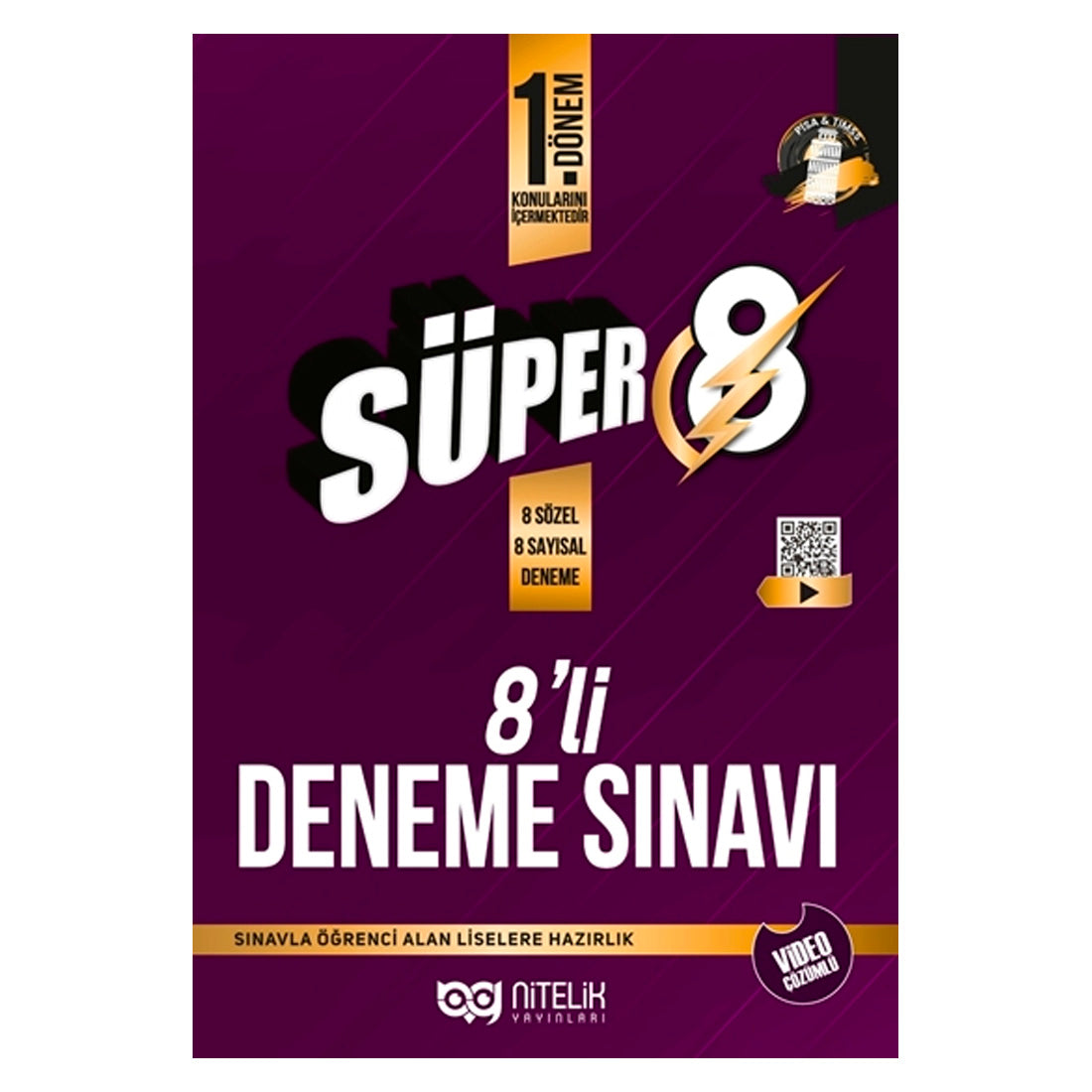 Nitelik Yayınları Tüm Dersler 8.Sınıf 1.Dönem Süper 8'li Deneme Sınavı
