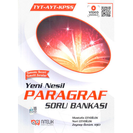 Nitelik Yayınları TYT AYT KPSS Paragraf Soru Bankası