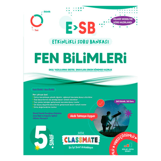 Okyanus Yayınları  5. Sınıf Classmate Fen Bilimleri Etkinlikli Soru Bankası